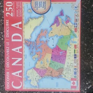 Discover Canada 250 Piece Jigsaw Puzzle Poster New Sealed Geography Travel